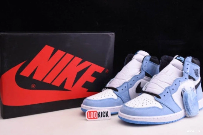 Cheap HIGH 1 UNIVERSITY WHITE RETRO AIR BLUE BLACK JORDAN 555088-134 0816